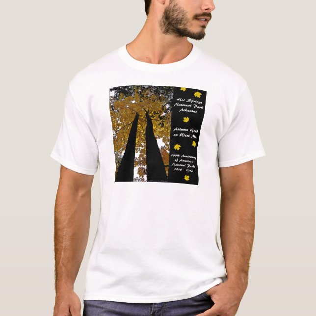 Nationalpark Centennale Hot Springs Herbst Gold T-Shirt (Vorderseite)