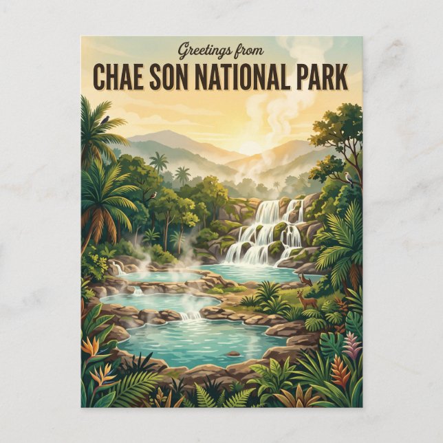 Nationalpark Chae Son Thailand Postkarte (Vorderseite)
