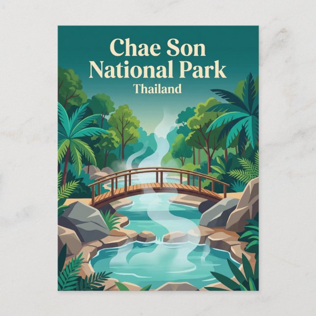 Nationalpark Chae Son Thailand Postkarte (Vorderseite)