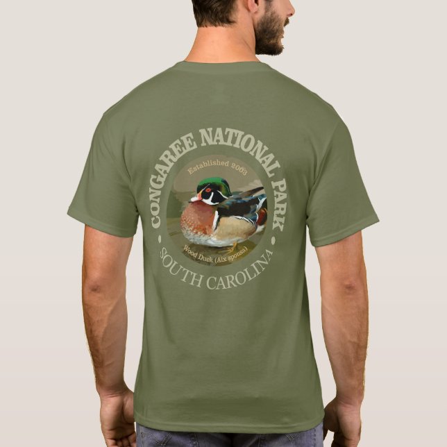 Nationalpark Congaree (Holzente) T-Shirt (Rückseite)