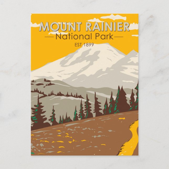 Nationalpark Cowlitz Postkarte (Vorderseite)