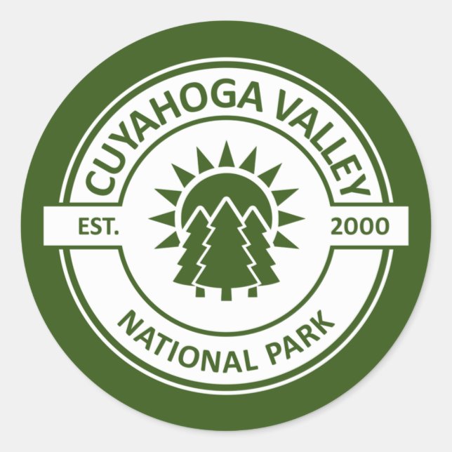 Nationalpark Cuyahoga Runder Aufkleber (Vorderseite)