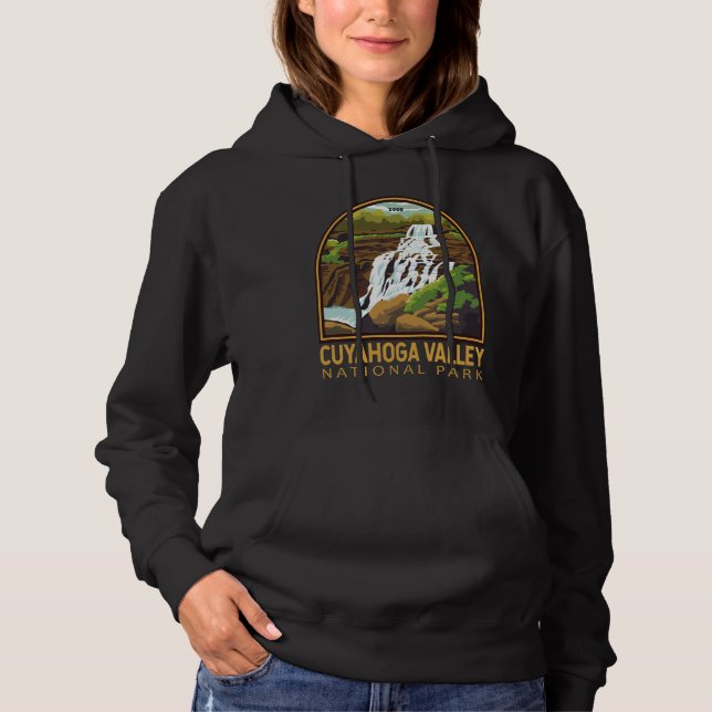 Nationalpark Cuyahoga Vintages Emblem Hoodie (Vorderseite)