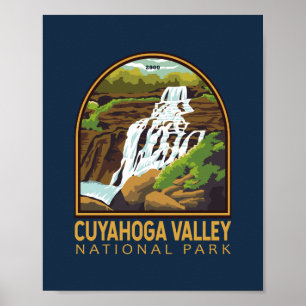 Nationalpark Cuyahoga Vintages Emblem Poster