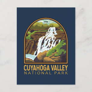Nationalpark Cuyahoga Vintages Emblem Postkarte