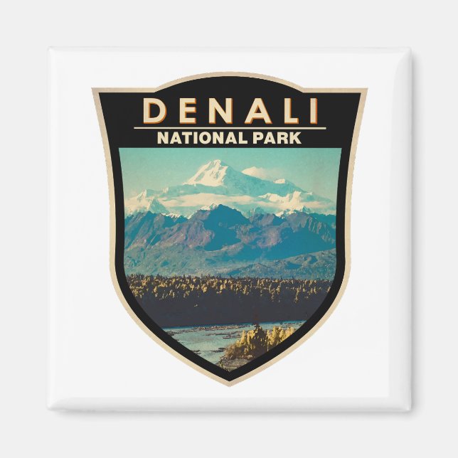 Nationalpark Denali Abzeichen Magnet (Vorne)