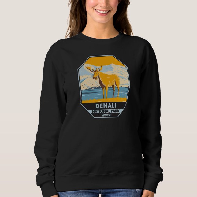 Nationalpark Denali Alaska Vintag Sweatshirt (Vorderseite)