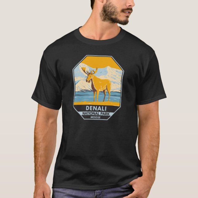 Nationalpark Denali Alaska Vintag T-Shirt (Vorderseite)