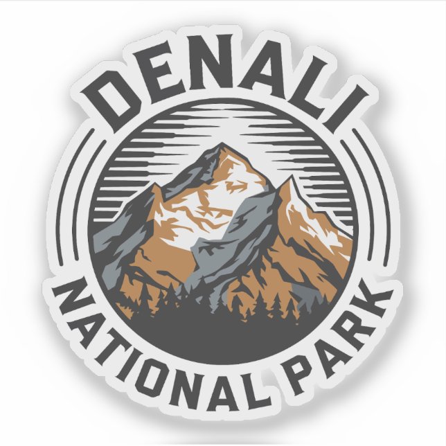 Nationalpark Denali Aufkleber (Vorderseite)