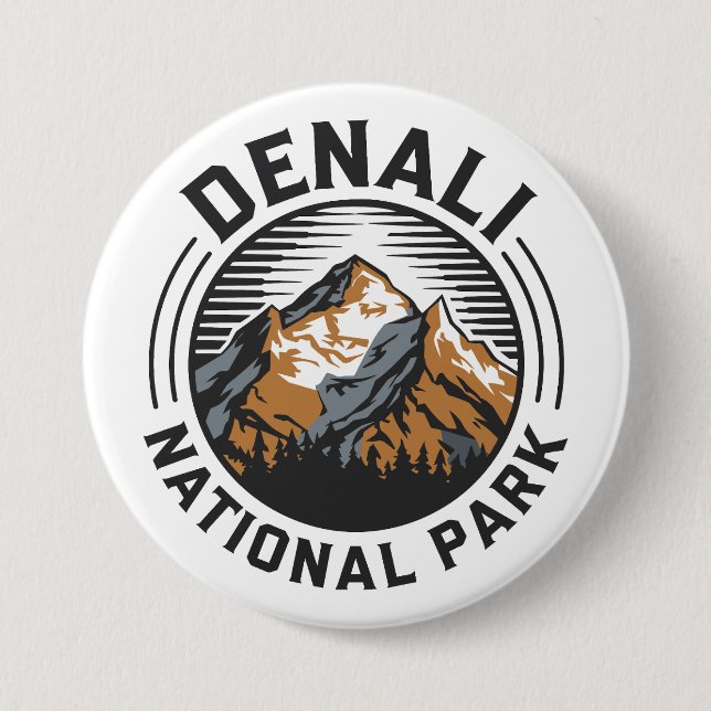 Nationalpark Denali Button (Vorderseite)