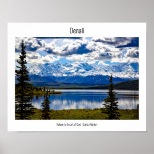 Nationalpark Denali, Naturlandschaft & Zitat Poster