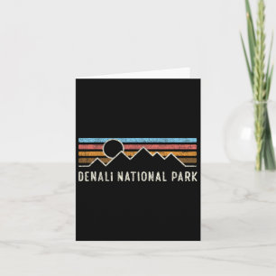 Nationalpark Denali Retro Camping Karte