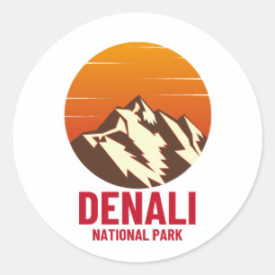 NATIONALPARK DENALI RUNDER AUFKLEBER