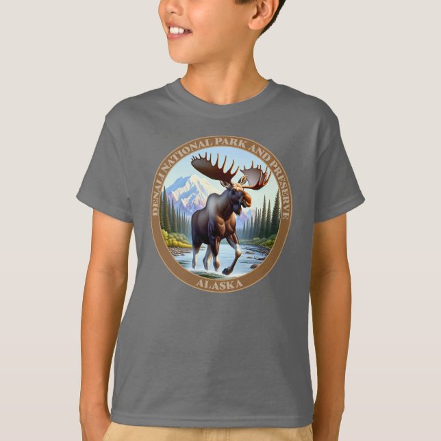 Nationalpark Denali und Reservat Alaska T-Shirt (Vorderseite)