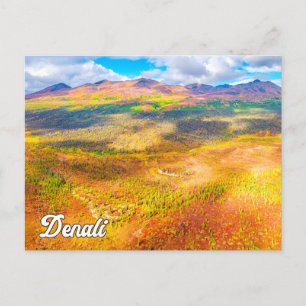 Nationalpark Denali und Schutzgebiet Alaska Postkarte