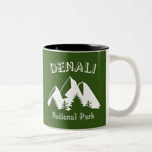 Nationalpark Denali Zweifarbige Tasse (Rechts)
