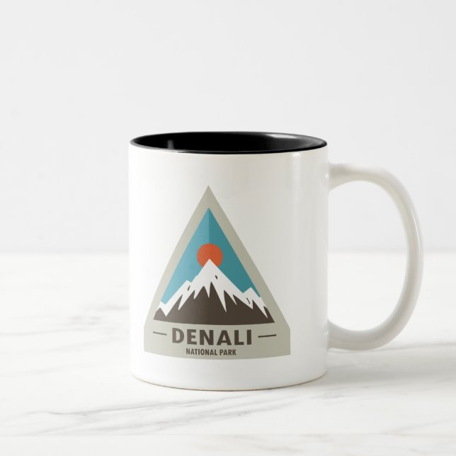 Nationalpark Denali Zweifarbige Tasse (Rechts)