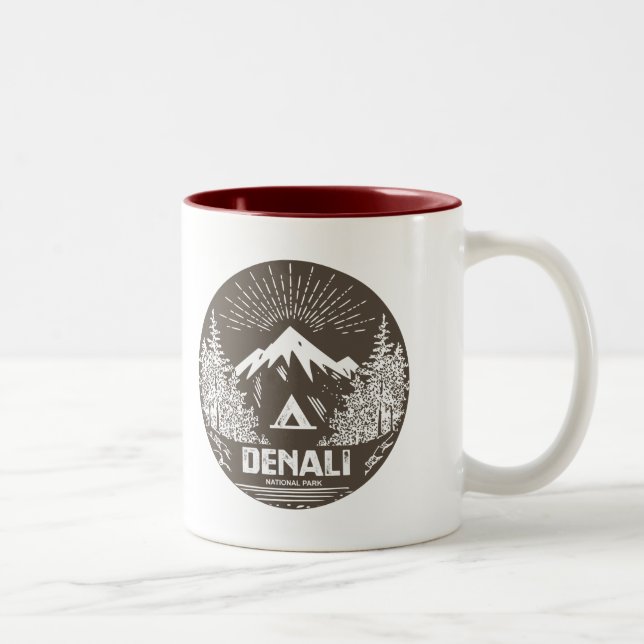 Nationalpark Denali Zweifarbige Tasse (Rechts)