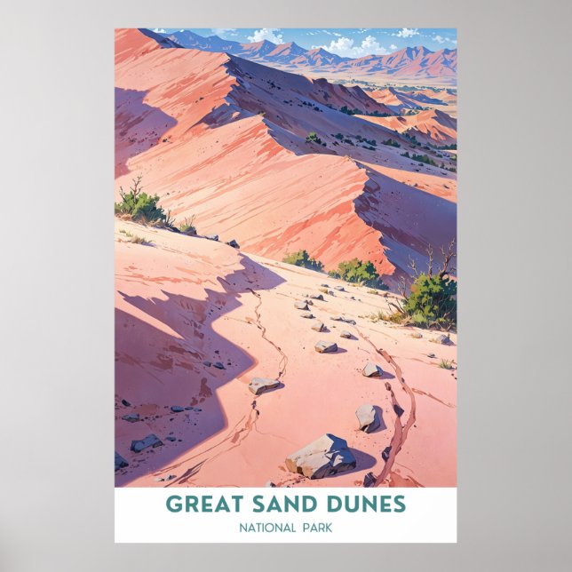 Nationalpark der Great Sand Dunes, Colorado Poster (Vorne)