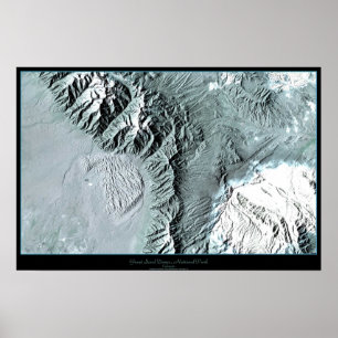 Nationalpark der Great Sand Dunes, Satellit Colora Poster