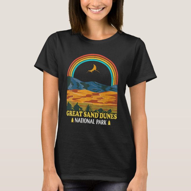 Nationalpark der großen Sanddünen und 70er Ca T-Shirt (Vorderseite)