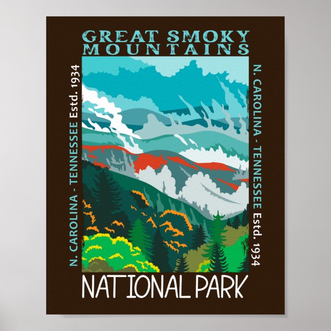 Nationalpark der Großen Smokygebirge erschüttert Poster (Vorne)