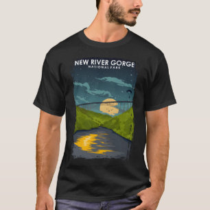 Nationalpark der New River Gorge am Vintagen Abend T-Shirt
