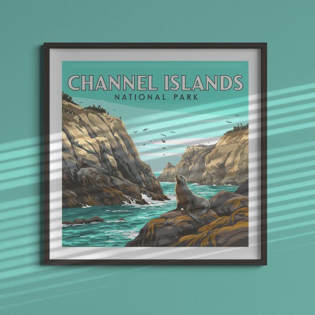 Nationalpark der Vintagen Kanalinseln Poster (Von Creator hochgeladen)