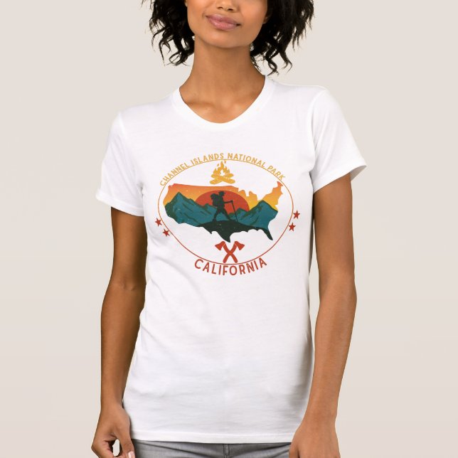 Nationalpark der Vintagen Kanalinseln T-Shirt (Vorderseite)