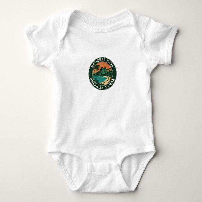 Nationalpark des amerikanischen Emblems der Samoa- Baby Strampler (Vorderseite)