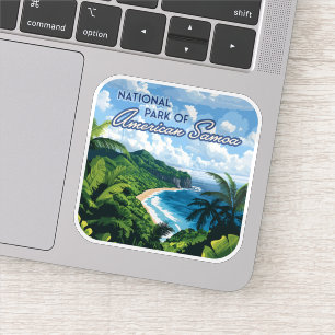 Nationalpark des amerikanischen Samoa Beach Regenw Aufkleber