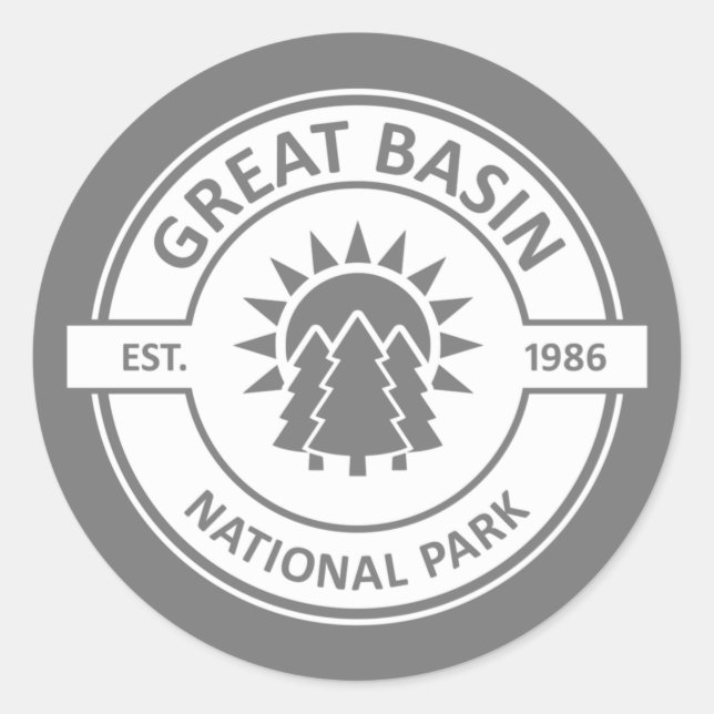 Nationalpark des Großen Beckens Runder Aufkleber (Vorderseite)