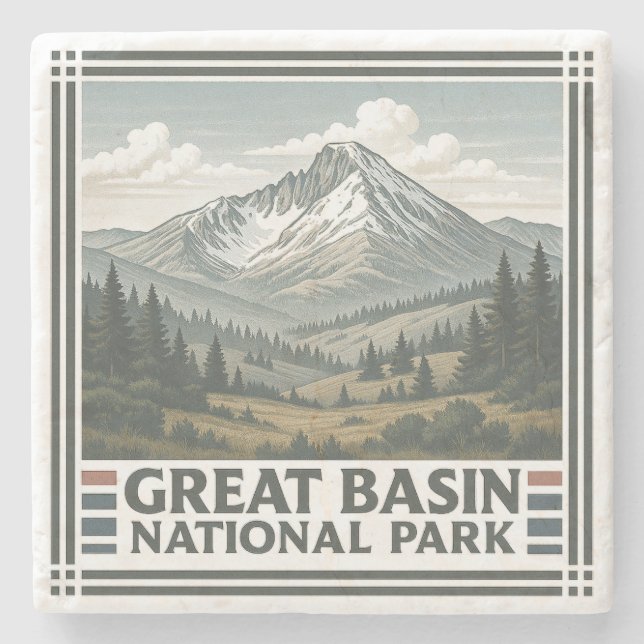 Nationalpark des Großen Beckens Steinuntersetzer (Vorderseite)