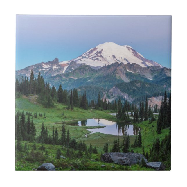 Nationalpark des Mount Rainier Fliese (Vorderseite)