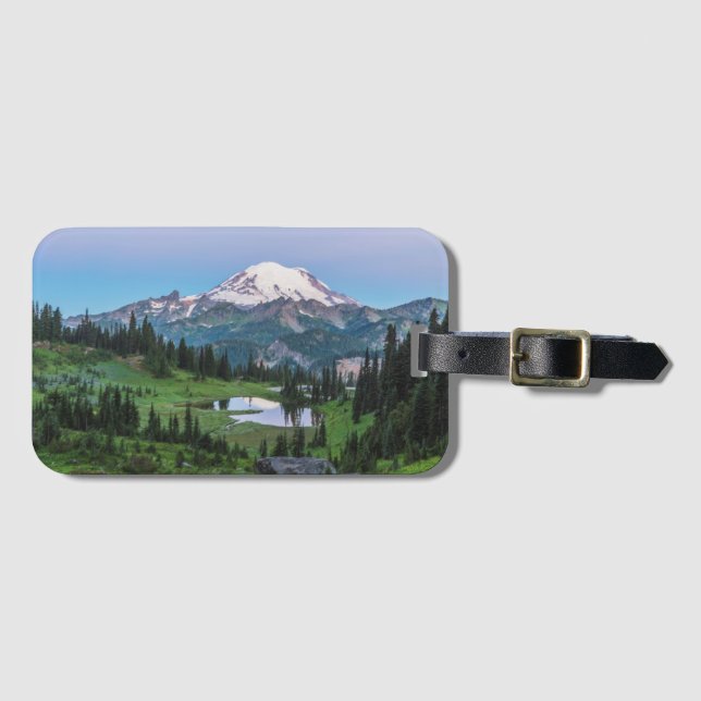 Nationalpark des Mount Rainier Gepäckanhänger (Vorderseite (Horizontal))