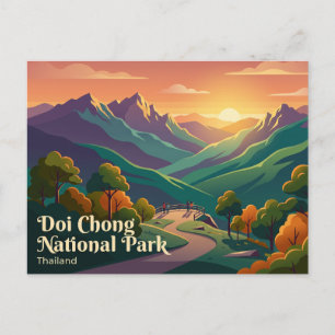 Nationalpark Doi Chong, Lampang, Thailand Postkarte