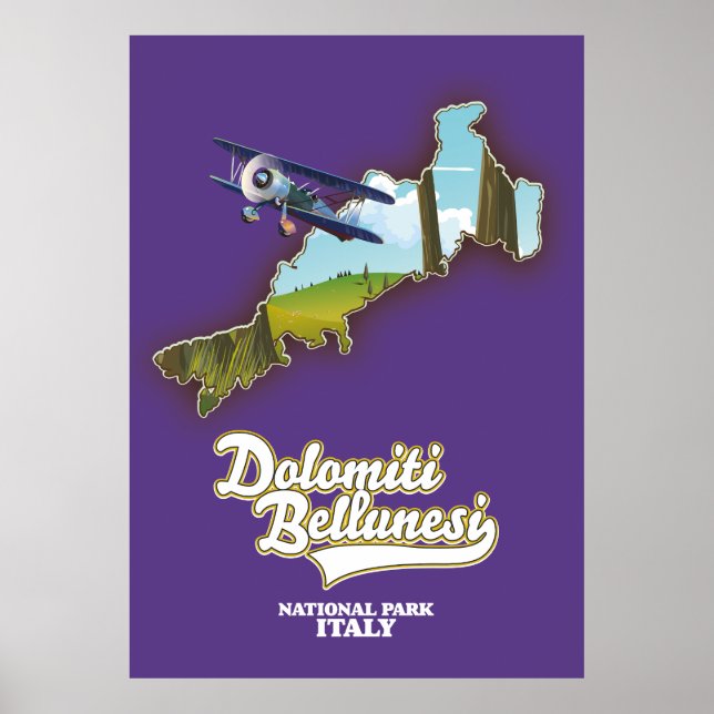 Nationalpark dolomiti bellunesi italy poster (Vorne)