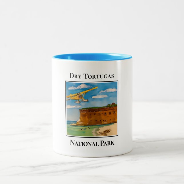 Nationalpark Dry Tortugas, Florida Zweifarbige Tasse (Mittel)