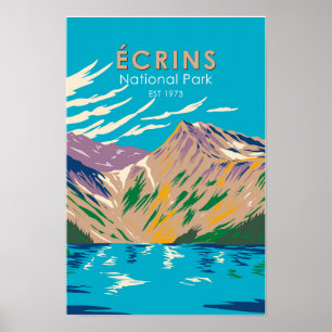 Nationalpark Ecrins Dauphiné-Alpen Frankreich Poster