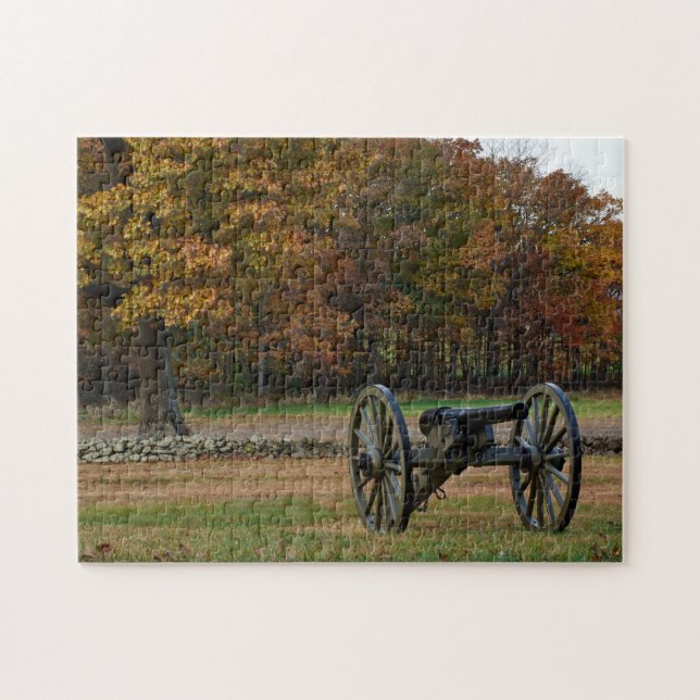 Nationalpark Gettysburg - Fall - Kanone Puzzle (Horizontal)