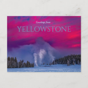 Nationalpark Geysire Yellowstone Postkarte 