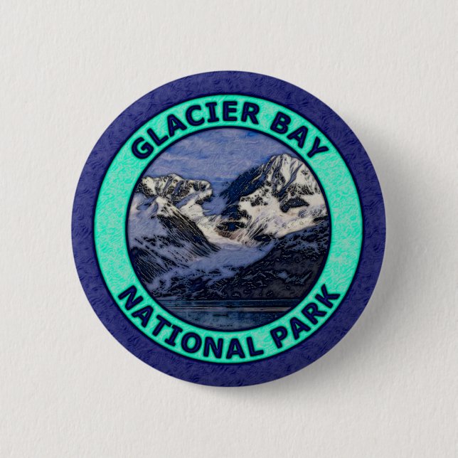 Nationalpark Glacier Bays Button (Vorderseite)