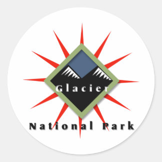 Nationalpark, Glacier Runder Aufkleber