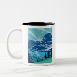 Nationalpark Gletscher und Kintla-See in Montana Zweifarbige Tasse