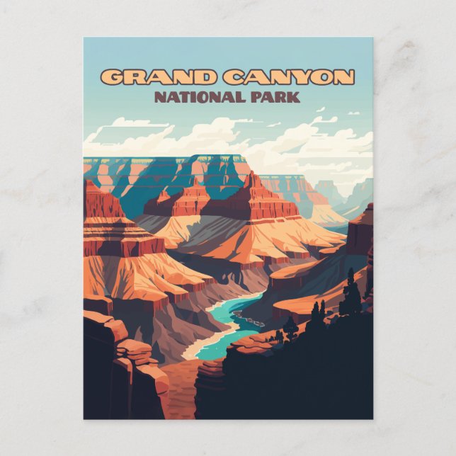 Nationalpark Grand Canyon Postkarte (Vorderseite)