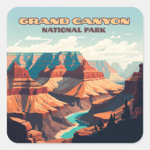 Nationalpark Grand Canyon Quadratischer Aufkleber