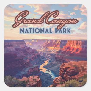 Nationalpark Grand Canyon Quadratischer Aufkleber