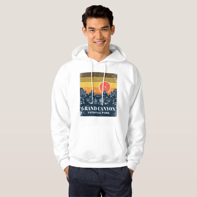 Nationalpark Grand Canyon Vintages Retro Hoodie (Vorne ganz)