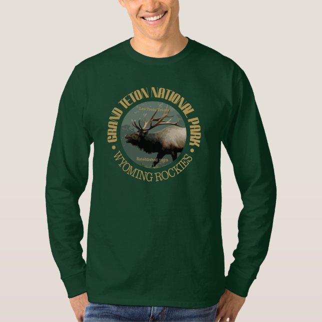 Nationalpark Grand Teton (Elch) T-Shirt (Vorderseite)
