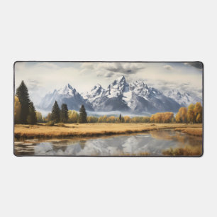 Nationalpark Grand Teton Vintage Kunst, Dichtung u Schreibtischunterlage